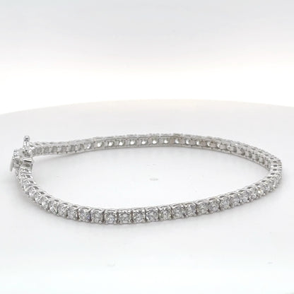 5 ctw Lab Grown Diamond Four Prong Tennis Bracelet (7 Inches)